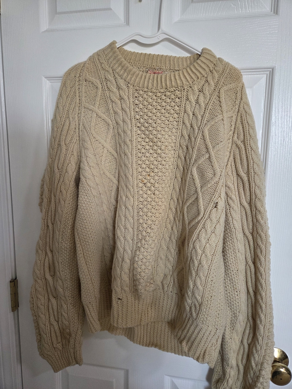 Vintage Cladyknit Made in Ireland - 100% Pure New Wool Flawed Gem